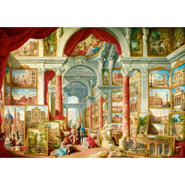 Galeria sztuki w Rzymie, Panini,  1757 (1000el.) - Sklep Art Puzzle